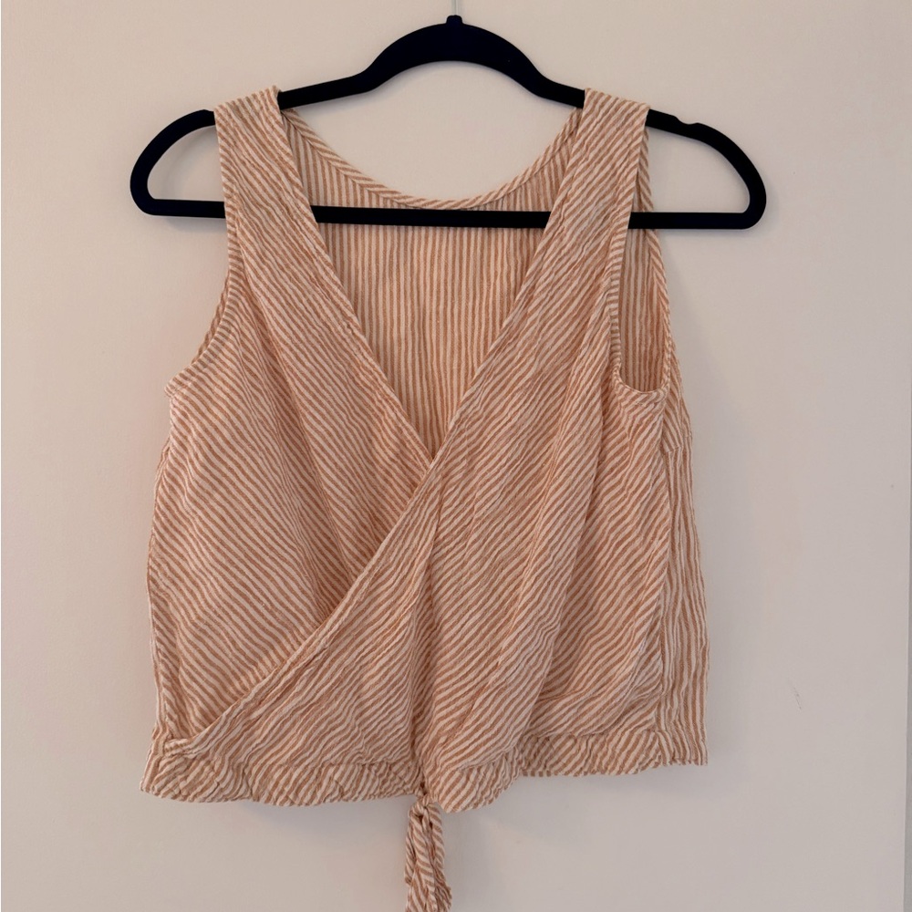 Esby Poppy Top, Sz S, Rust Stripe